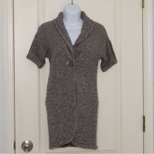 Grey knitted short sleeves Sweater